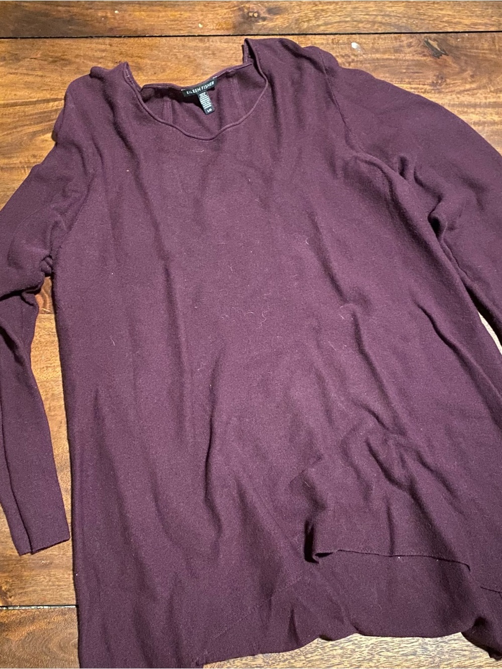 Eileen Fisher Maroon Crewneck Sweater XL